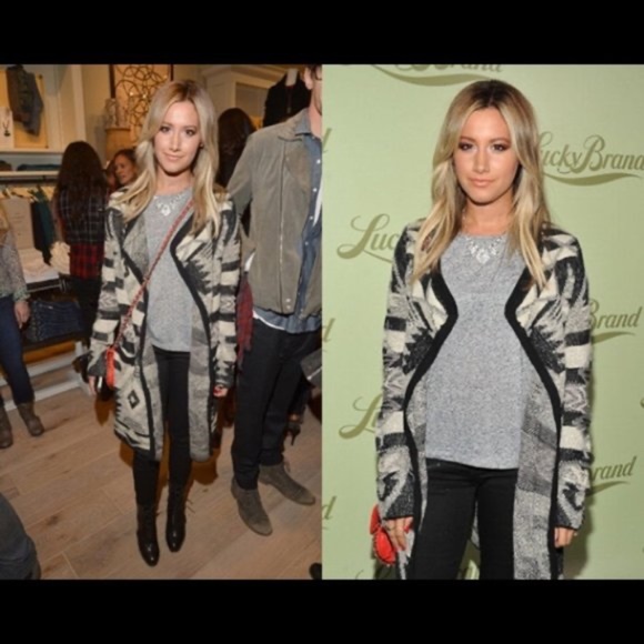 Lucky Brand Aztec Open-Front Duster Cardigan - Picture 11 of 11